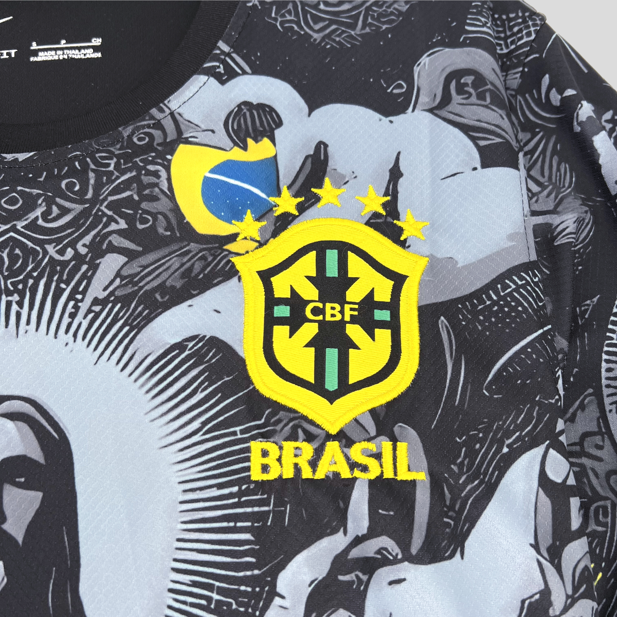 Camiseta negra de Brasil Edición Especial 2024 x Cristo