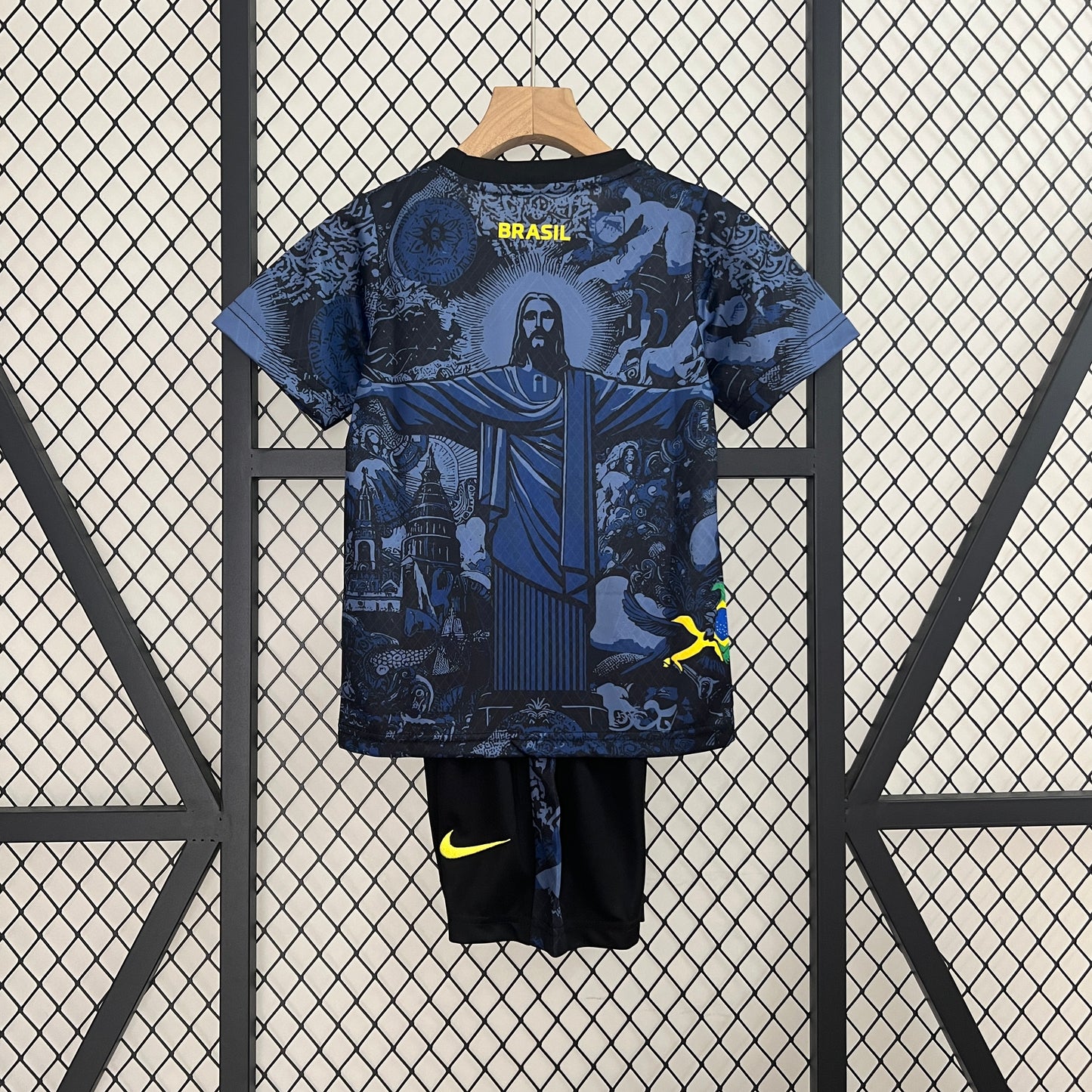 Camiseta de Brasil 2024 Edición especial Cristo Niños/ Kids Azul Marino